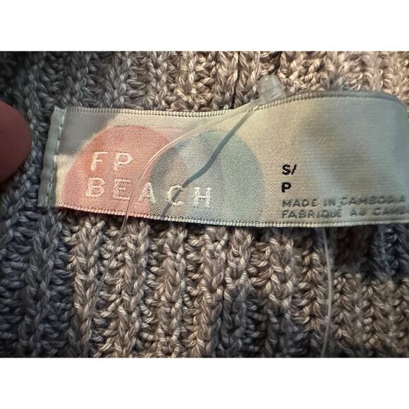 Free People Women's Freya Mock Neck Sweater Gray - Size Small NWT Modern Style - Picture 4 of 8